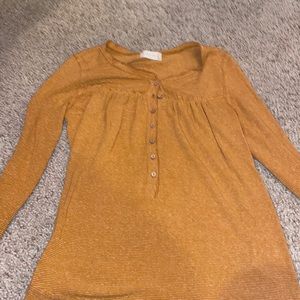 altar’d state long sleeve half button up tee